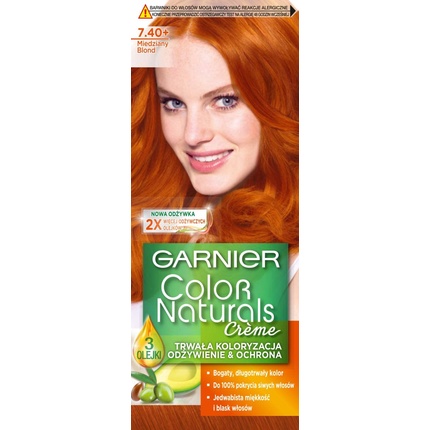 

Краска для волос Color Naturals Creme Стойкая питательная 7.40 Интенсивная медь, Garnier