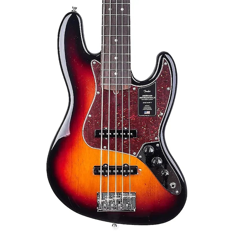 

Басс гитара Fender American Professional II Jazz Bass V with Rosewood Fretboard - 3-Color Sunburst - 9.25 pounds - US23022407 - Watch this bass to receive a special offer!