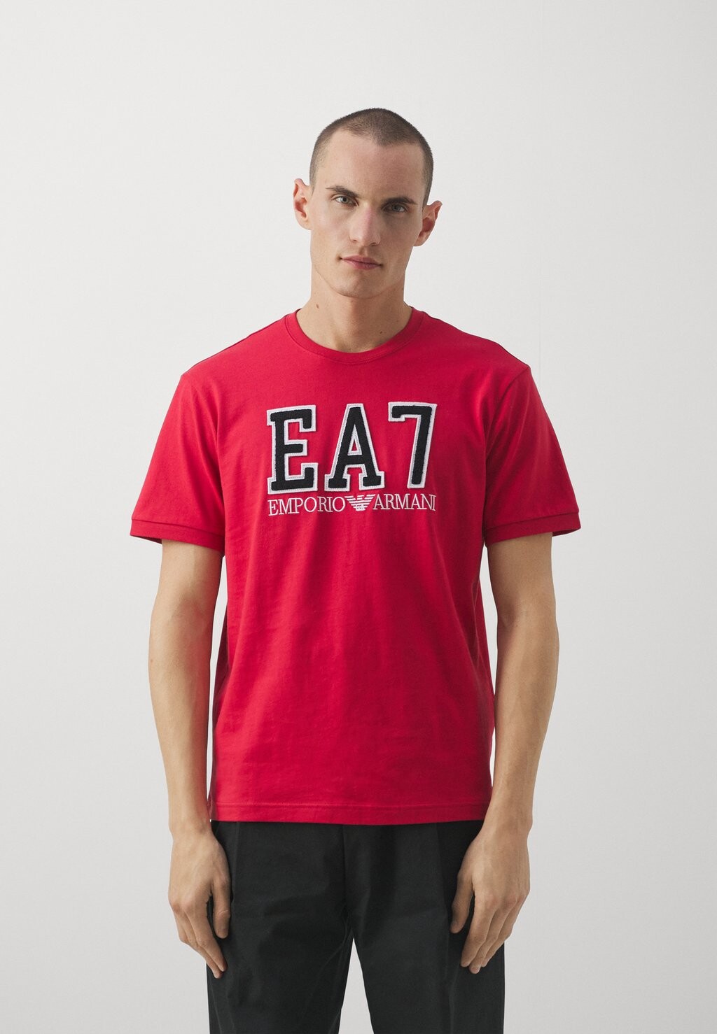 

Футболка с принтом EA7 Emporio Armani, красная, Красный