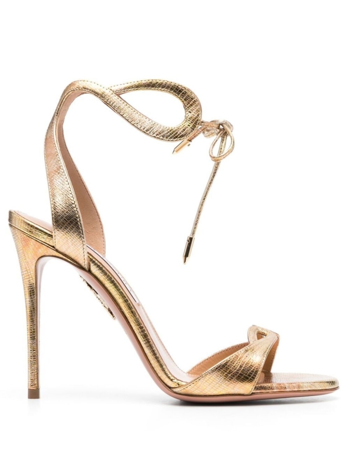 

Aquazzura босоножки с открытым носком, золотистый