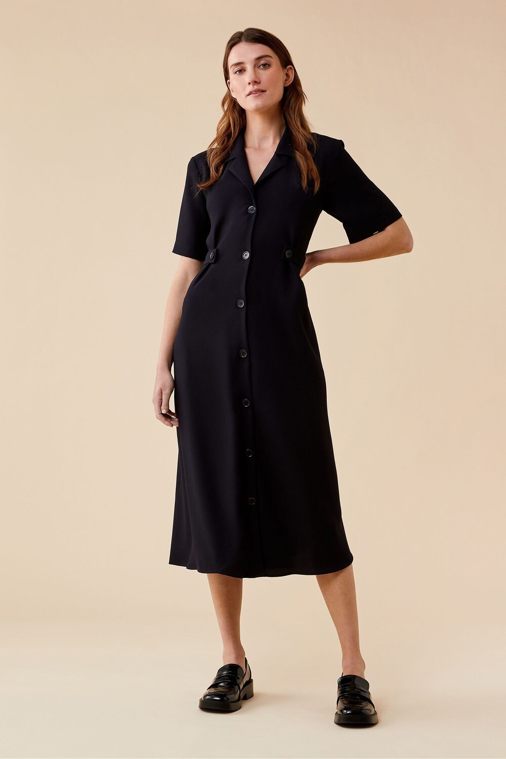 

Tamara синее креповое платье Finery, синий