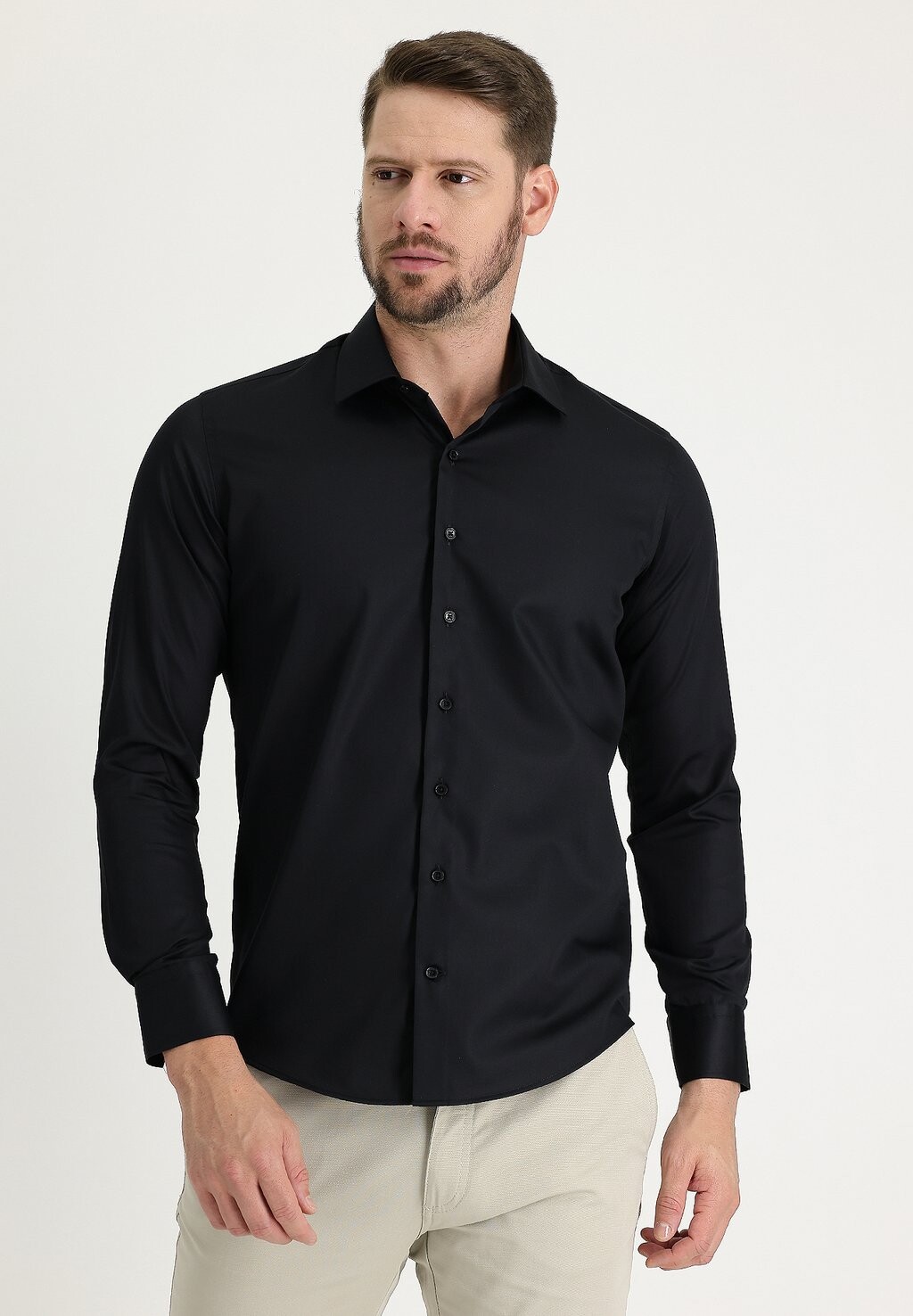 

Деловая рубашка NON IRON (BUEGELFREI) SLIM FIT Kigili, цвет Black