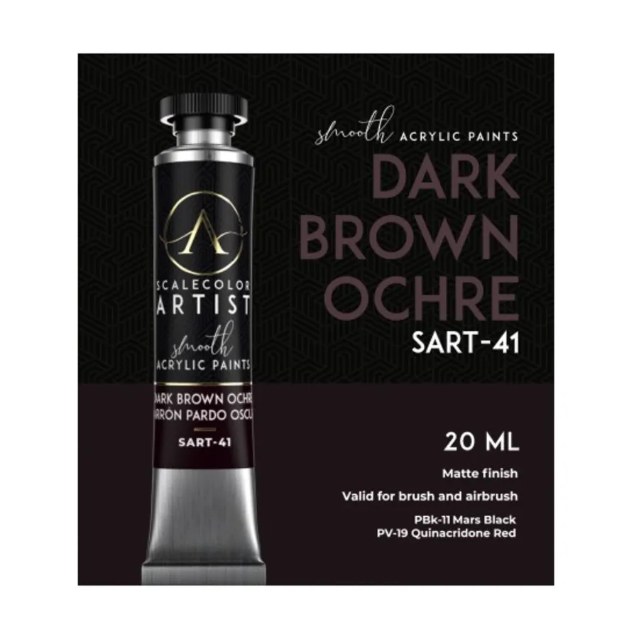 

Темно-коричневая охра, Scalecolor Artist Paints - Browns, Greys, Whites, Blacks