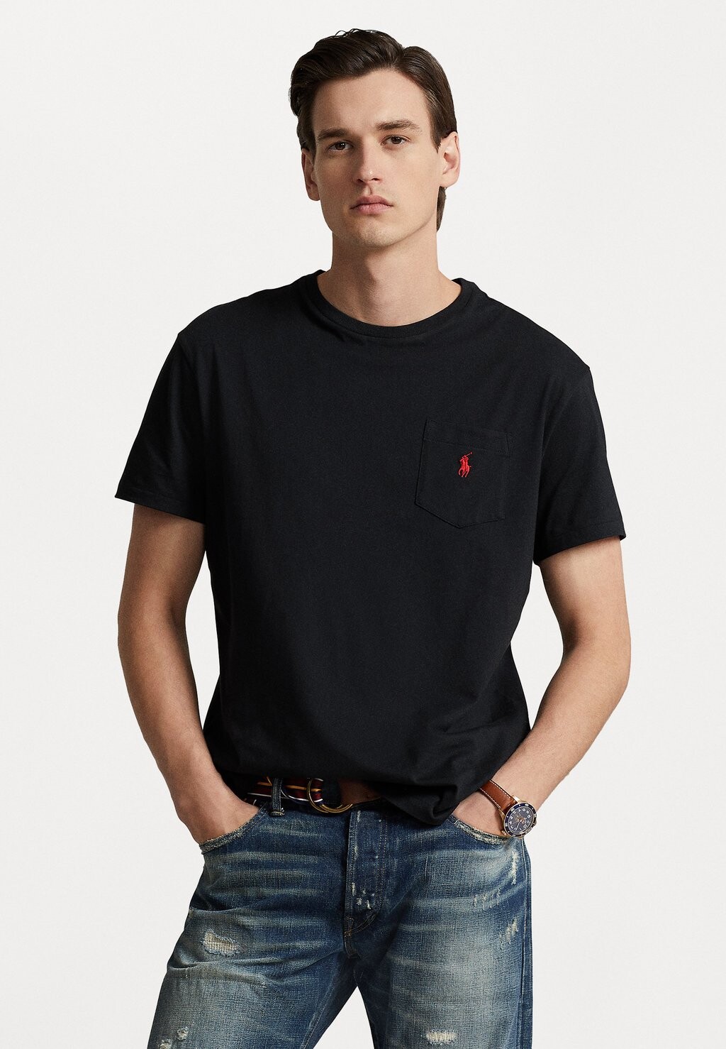 

Базовая футболка CLASSIC FIT JERSEY POCKET T-SHIRT Ralph Lauren, черный