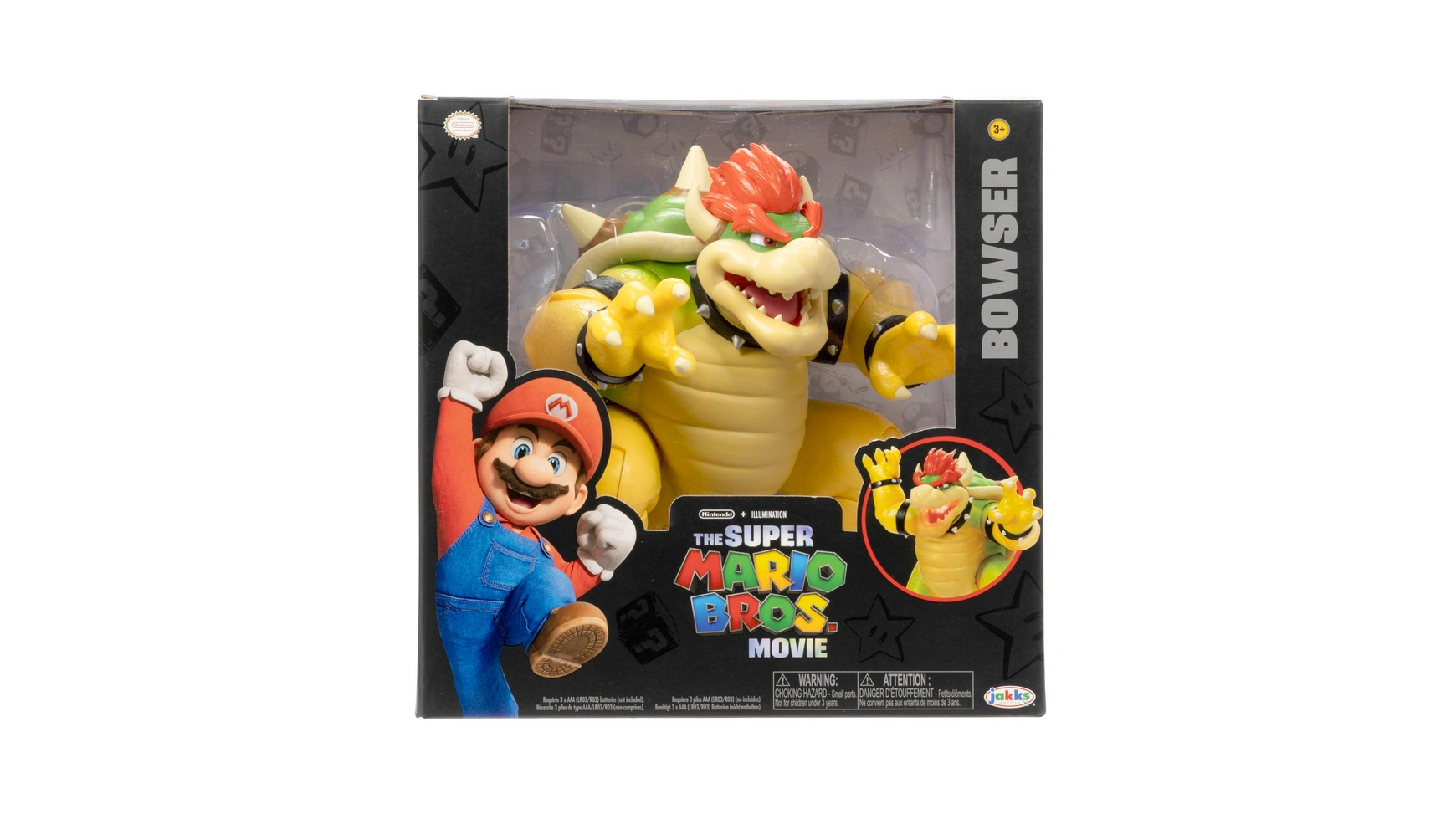 Jakks Pacific Super Mario Movie фигурка огнедышащего Боузера 18 см jakks pacific коллекционная фигурка nintendo acorn plains mario the beaver w1 3 шт