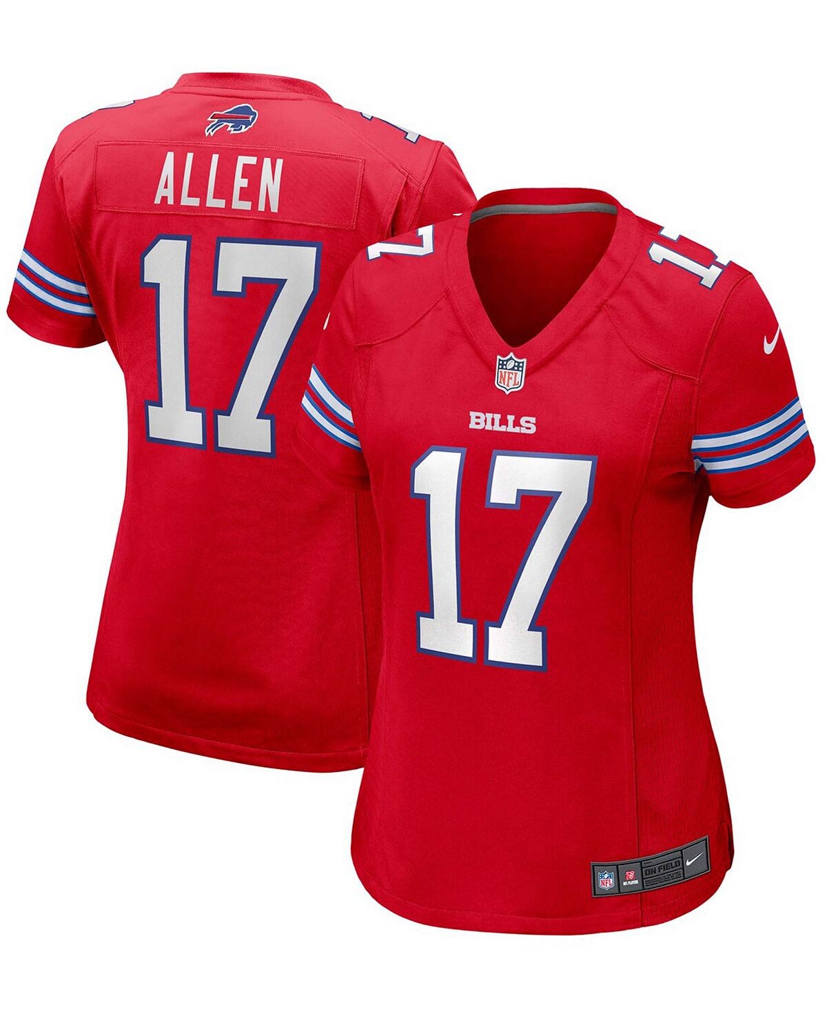 

Женская майка для альтернативной игры Josh Allen Red Buffalo Bills Nike, красный