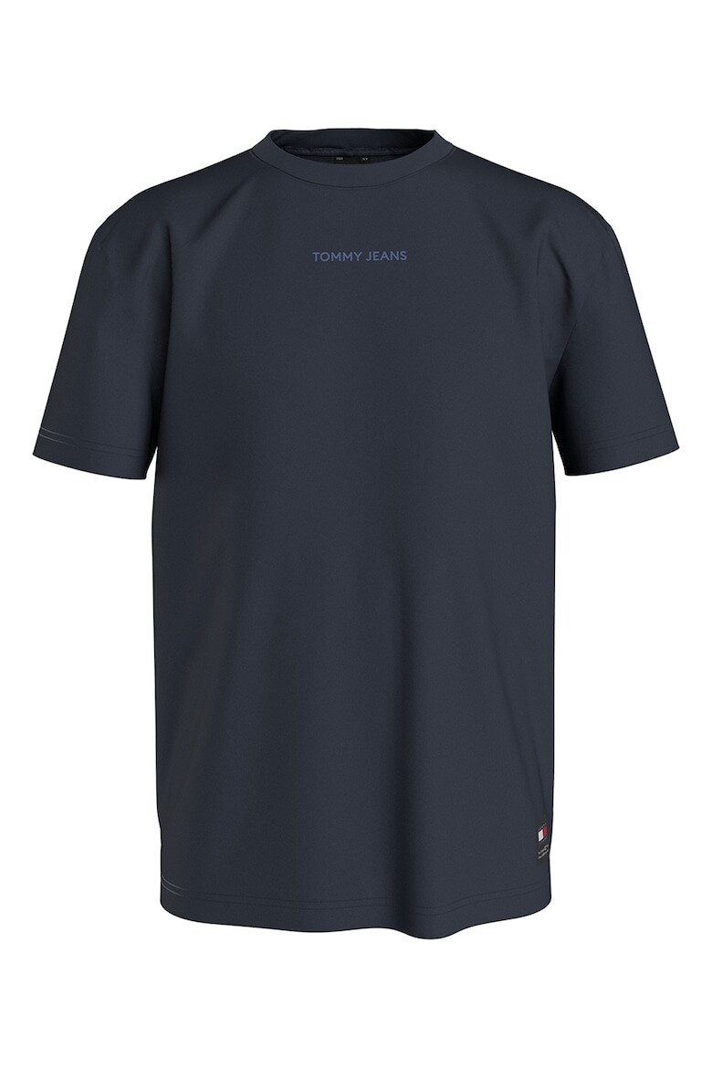 

Футболка с овальным вырезом и логотипом Tommy Jeans, синий