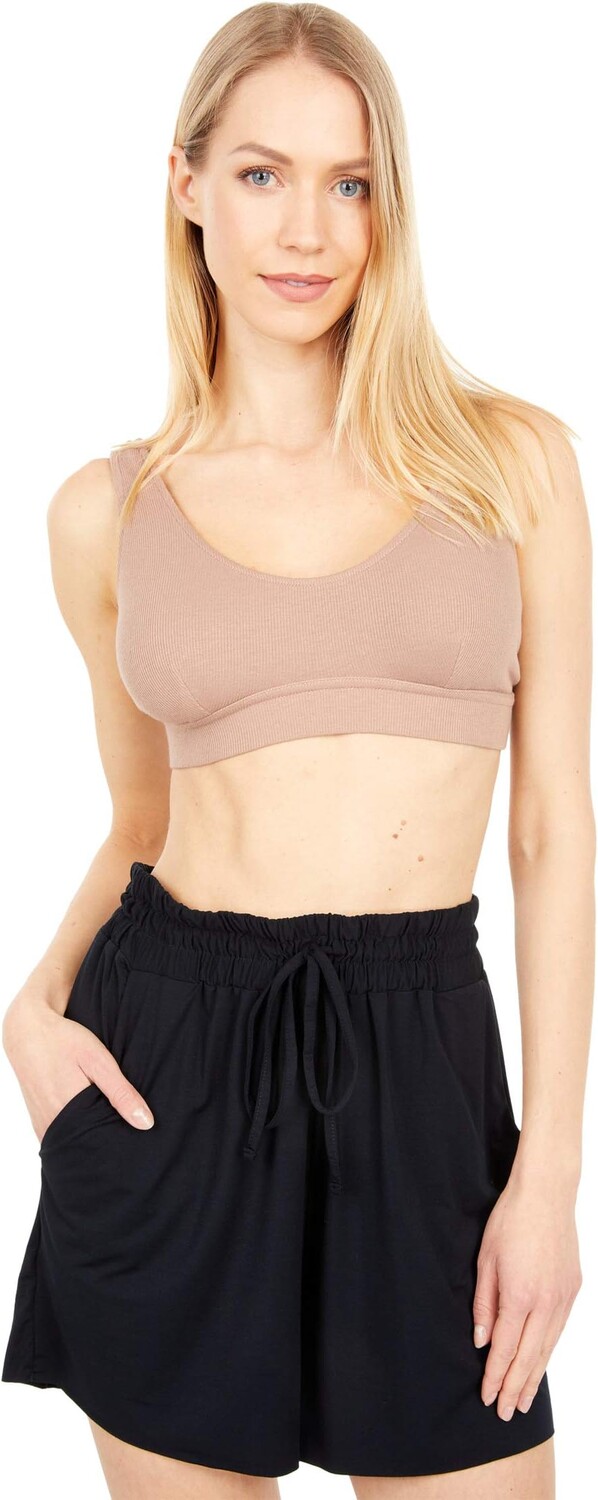

Бюстгальтер Commando Luxury Rib Bralette RIB500, цвет Mushroom