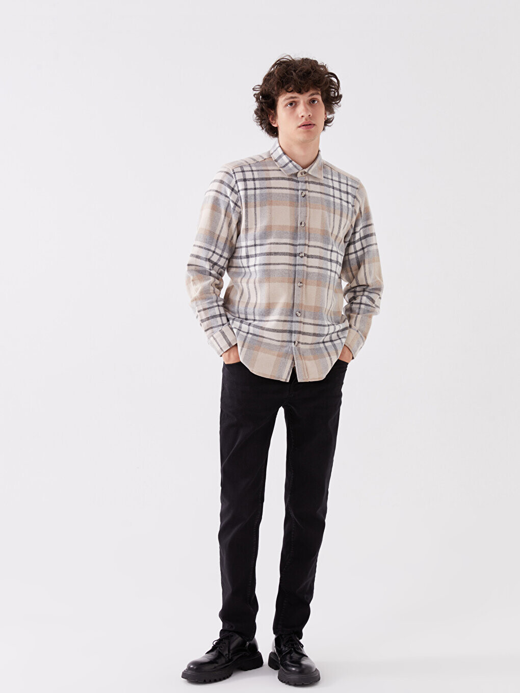 

779 Мужские джинсовые брюки стандартного кроя LCW Jeans, черное родео, Черный