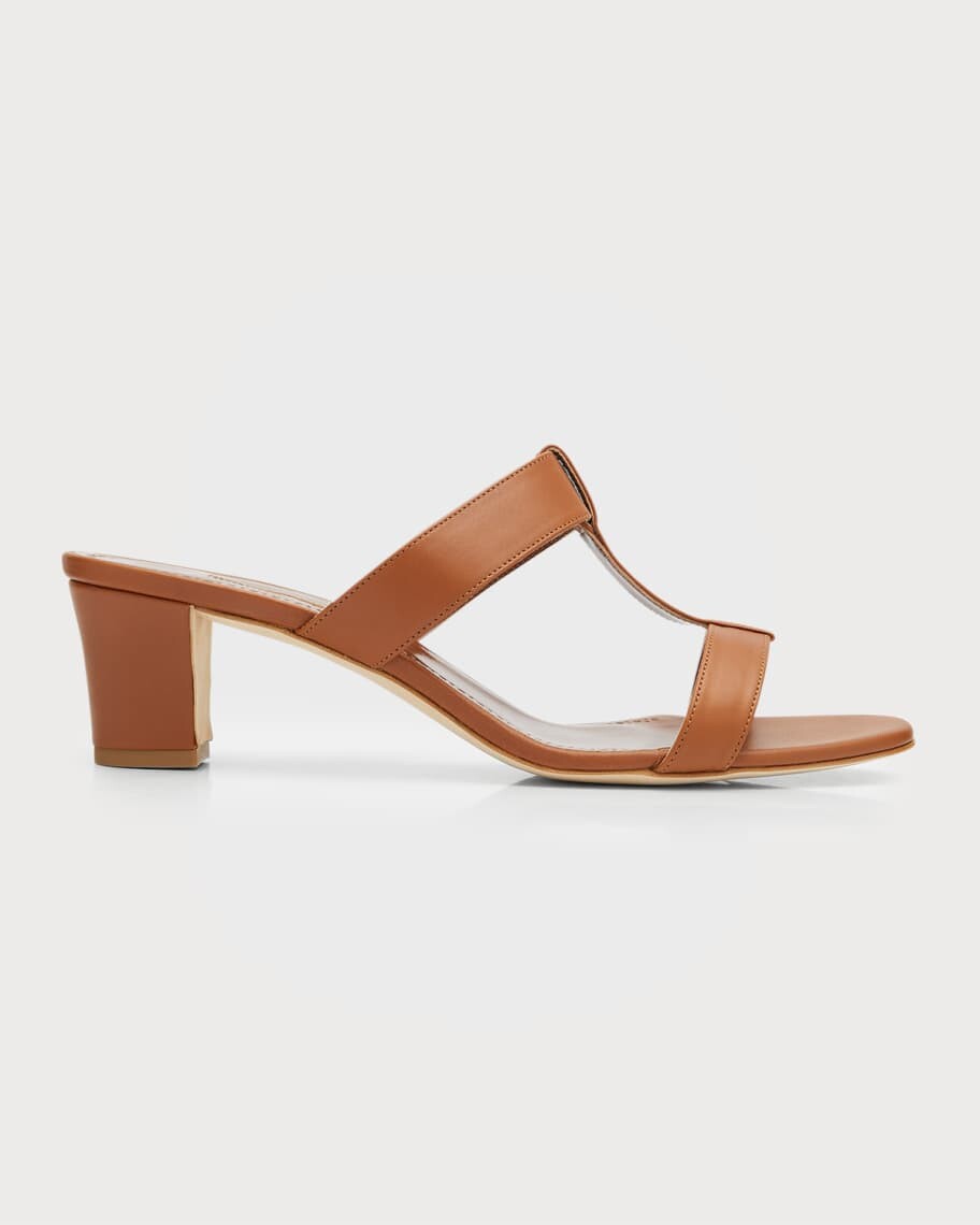 

Босоножки Kesbihi из телячьей кожи с Т-образным ремешком Manolo Blahnik