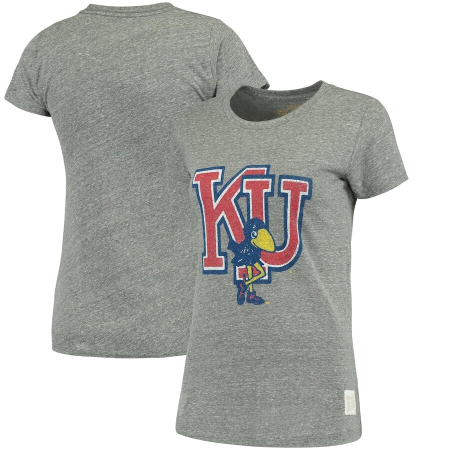 

Футболка с коротким рукавом Original Retro Brand Kansas Jayhawks, серый