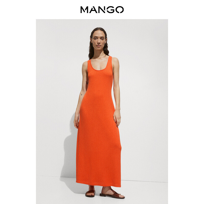 

Женское платье Mango без рукавов, оранжевый