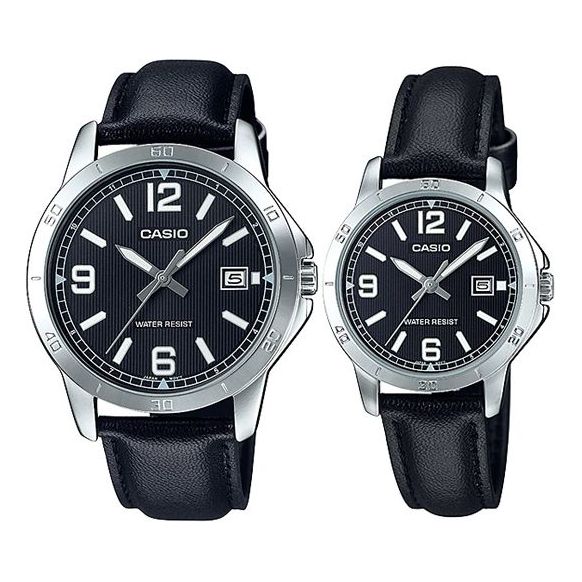 Часы CASIO Quartz Couple Waterproof Black Analog, черный kenneth scott analog couple watch k22035 kbkw g k22035 kbkw l