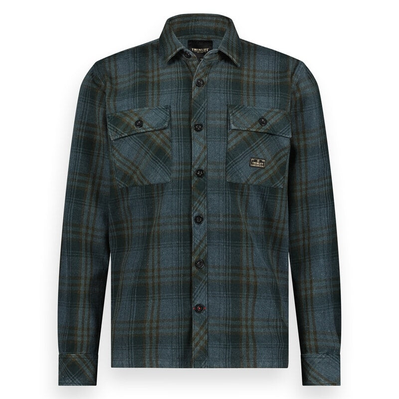 

Рубашка Twinlife plaid over, черный