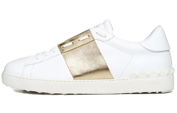 

Кроссовки Valentino с открытой металлической лентой Белый/Золотой