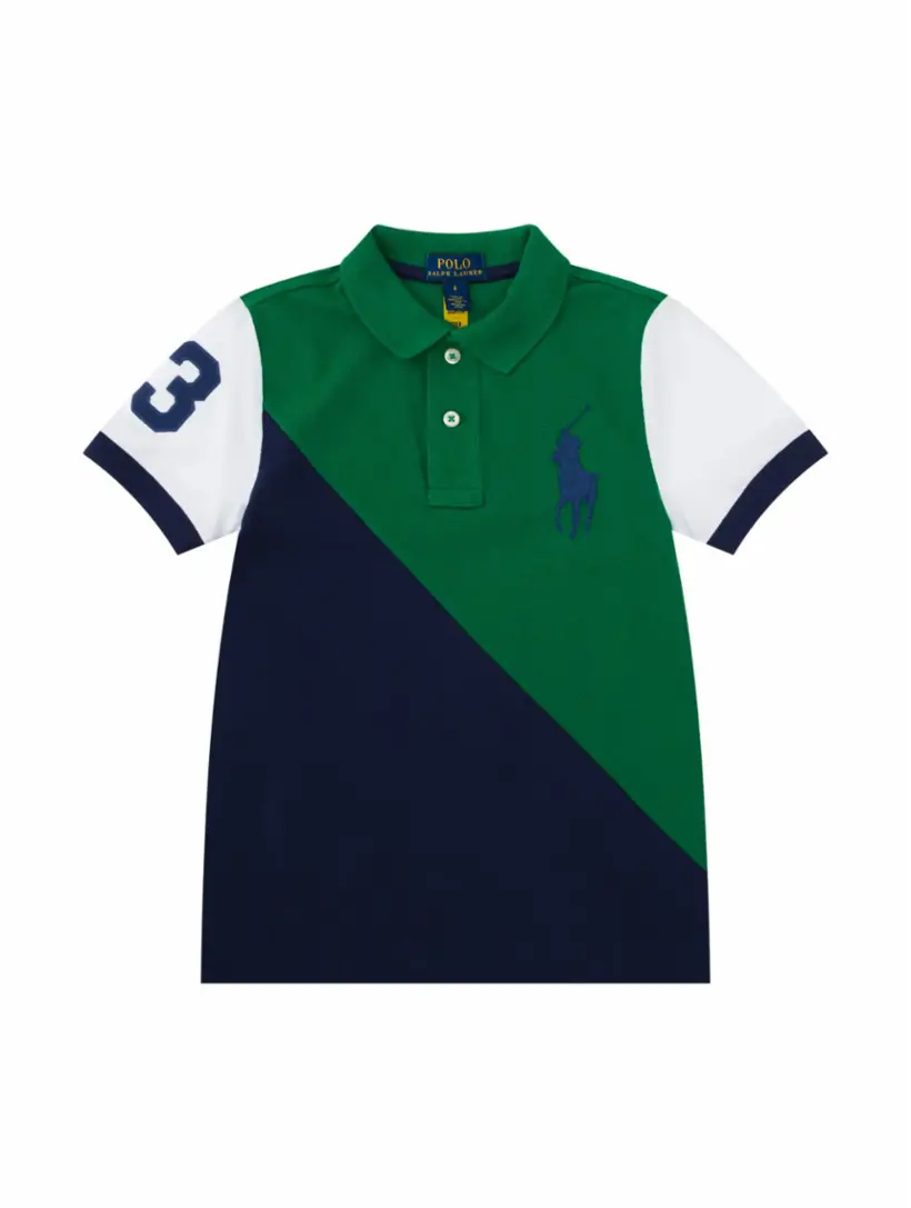 

Хлопковое поло с логотипом Ralph Lauren, мультиколор