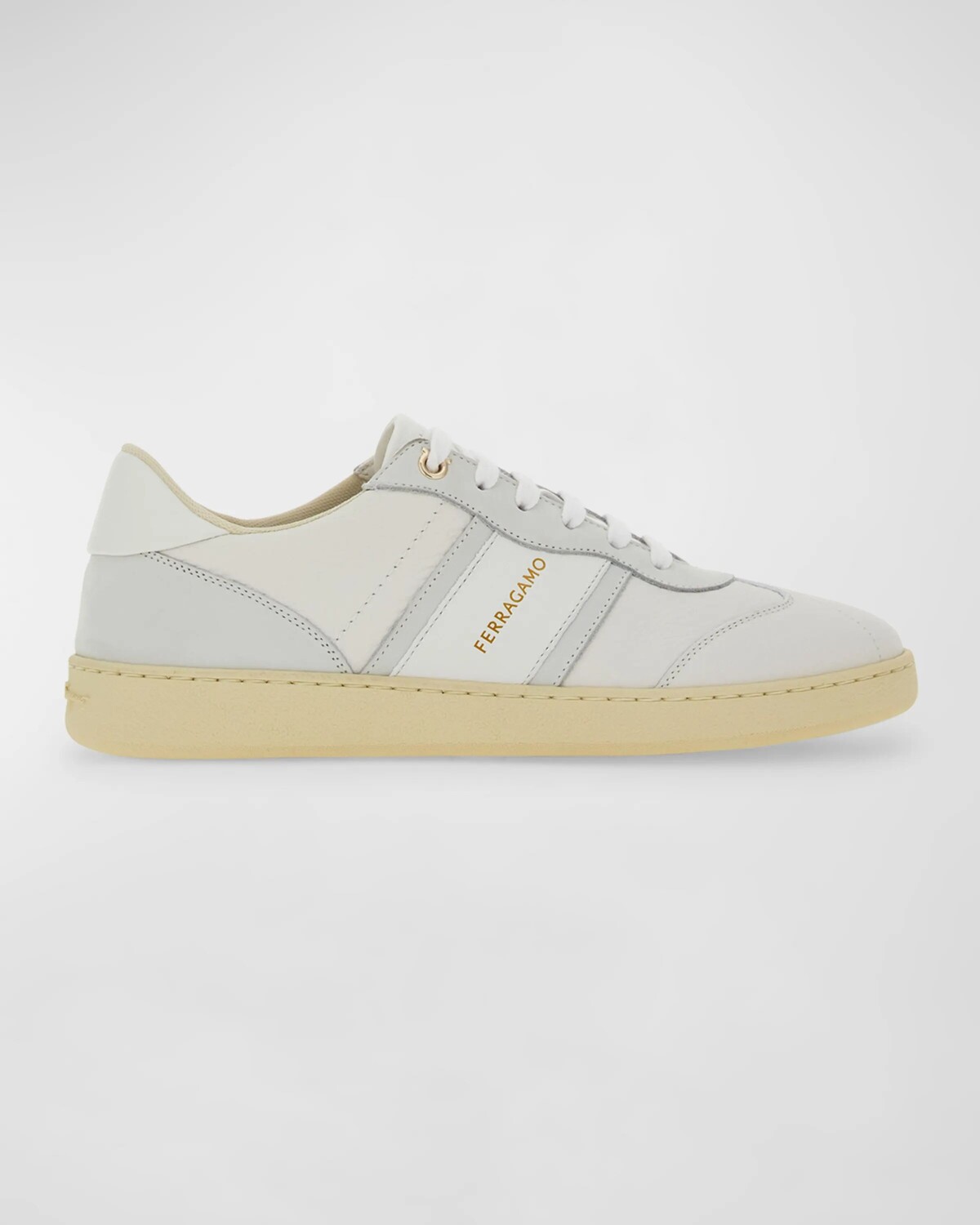 

Кроссовки Achilles из смесовой кожи Ferragamo, цвет Bianco