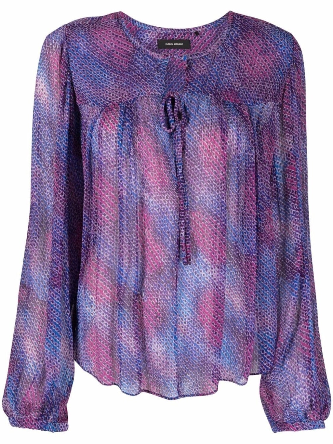 

ISABEL MARANT блузка с абстрактным принтом и шнуровкой, фиолетовый