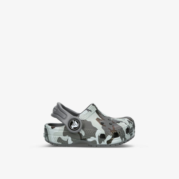

Классические резиновые сабо с камуфляжным принтом 6 месяцев-5 лет Crocs, черный