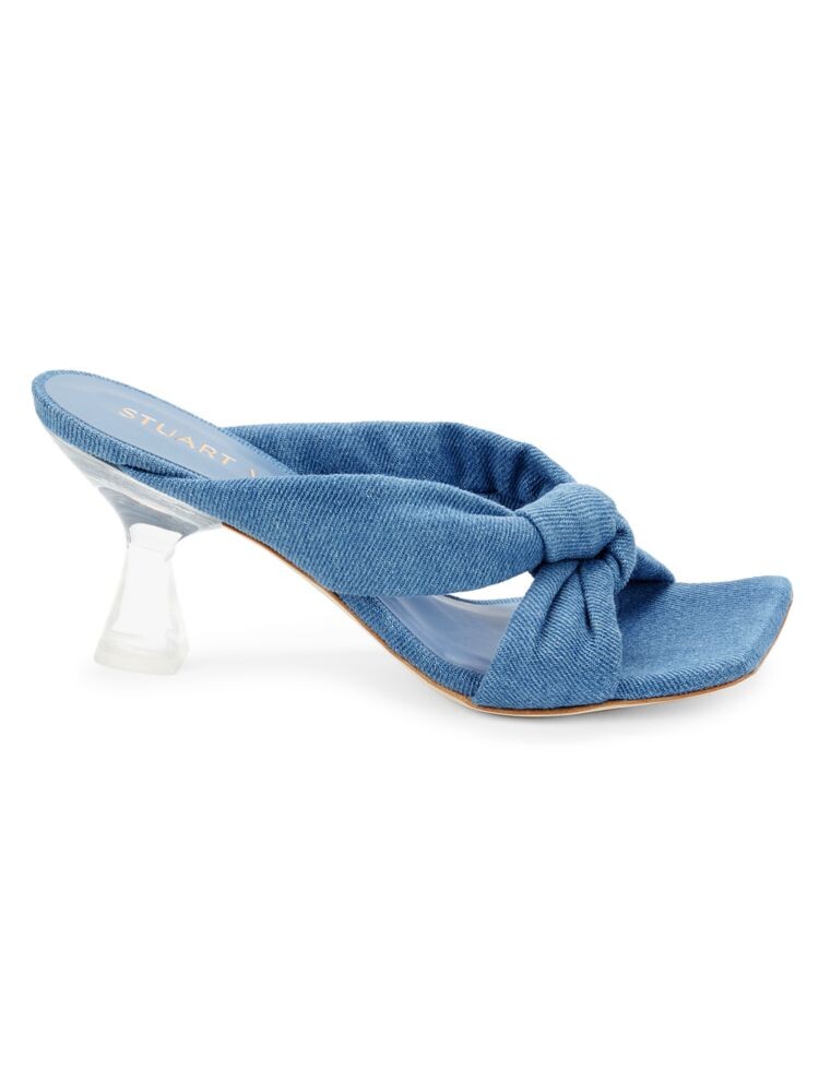 

Мюли Lucite Playa на каблуке с узлом Stuart Weitzman, синий