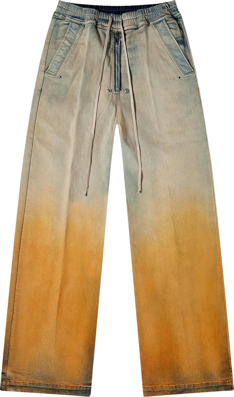 

Брюки Rick Owens DRKSHDW Denim Geth Belas 'Sky/Orange Degrade', серый
