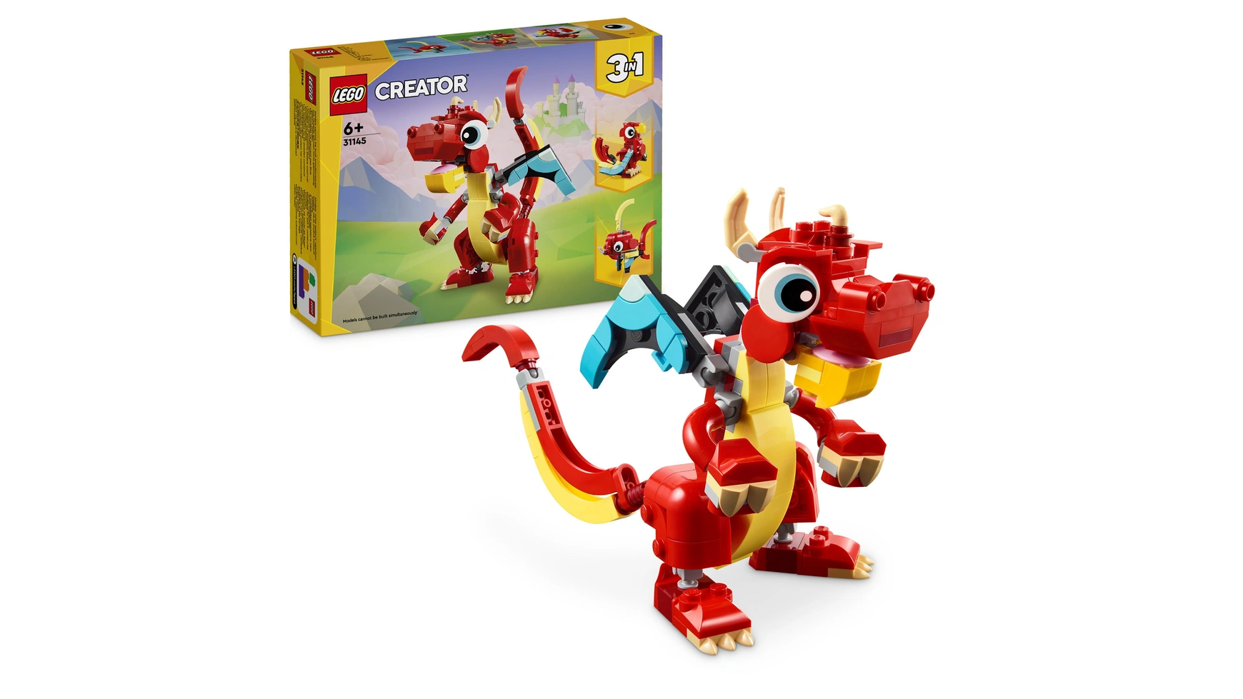 цена Lego Creator 3in1 Красный дракон