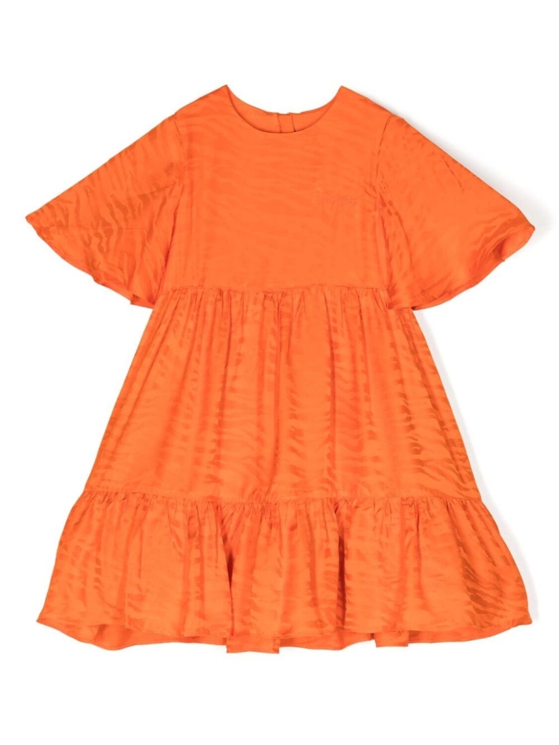 

Kenzo Kids расклешенное платье с короткими рукавами, оранжевый