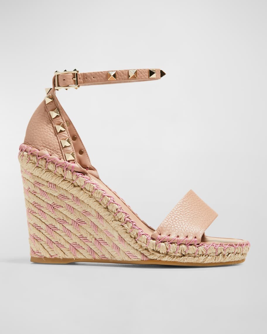 

Эспадрильи Rockstud из телячьей кожи на танкетке Valentino Garavani