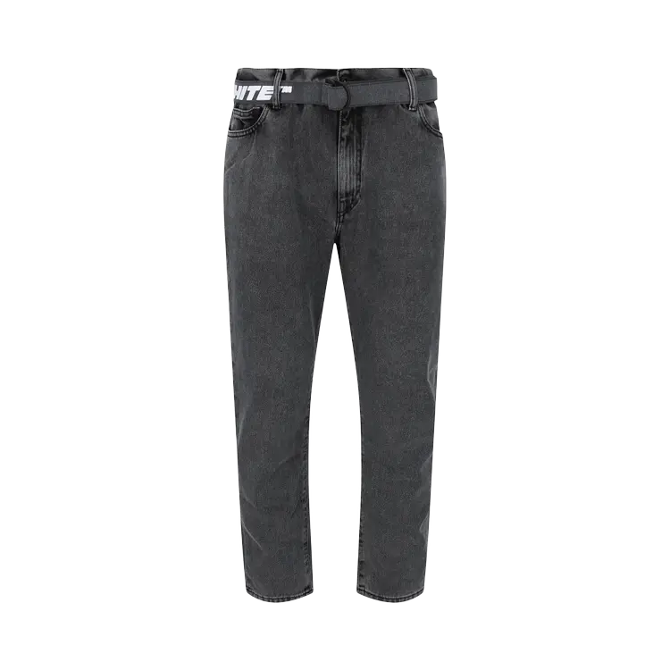 

Джинсы Off-White Belted Straight Leg 'Grey', серый