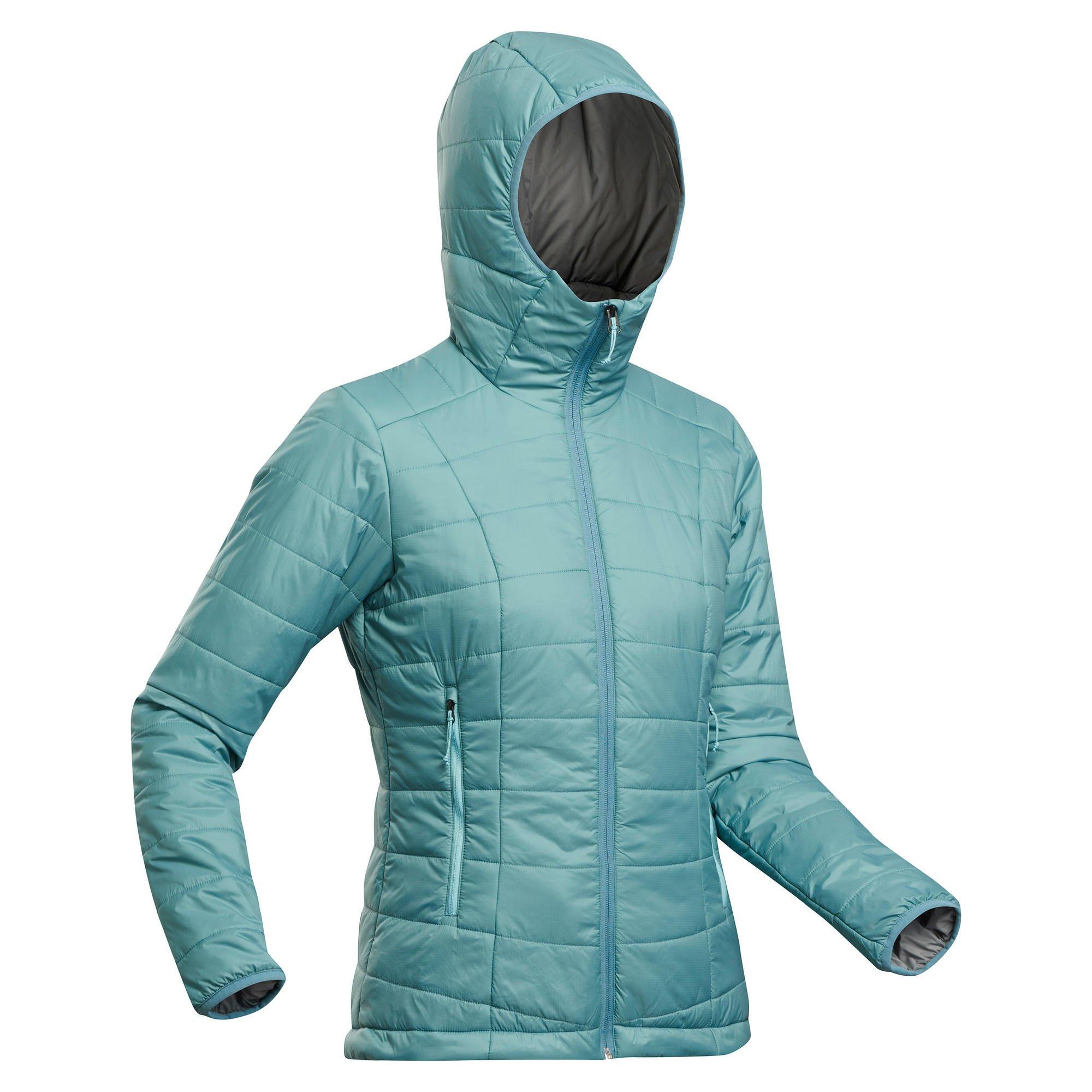Стеганая куртка Decathlon для горного треккинга с капюшоном Mt100 -5°C Forclaz, мультиколор