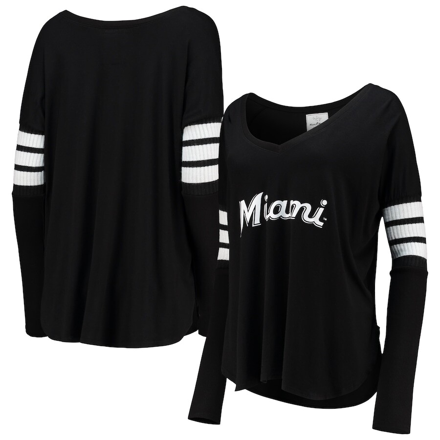 

Футболка с длинным рукавом Tiny Turnip Miami Marlins, черный