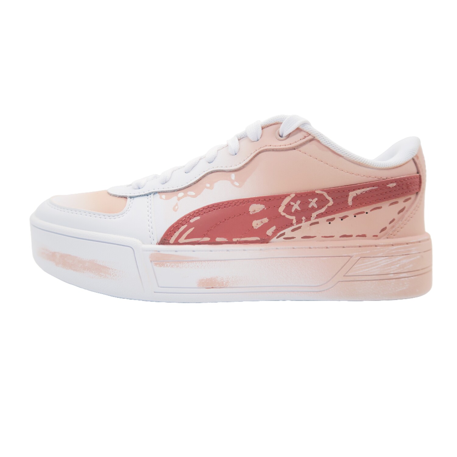 

Кроссовки Puma Skye Skateboarding Shoes Women's Low-top White, розовый