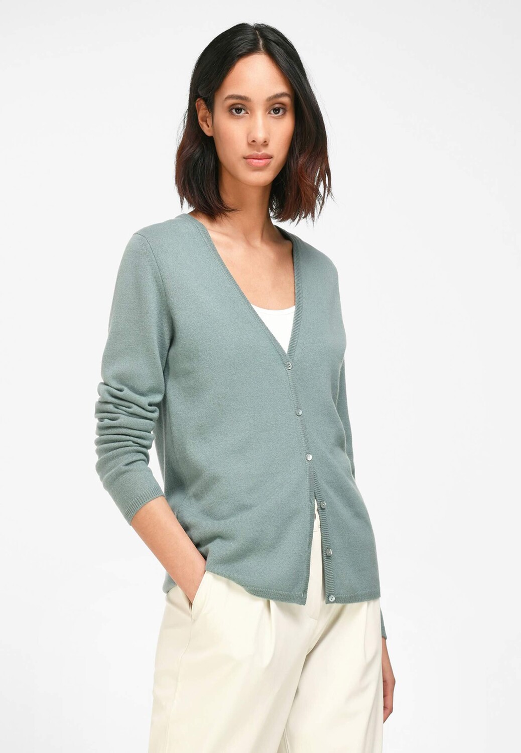 

Толстовка PETER HAHN Strickjacke cashmere, цвет SALBEI