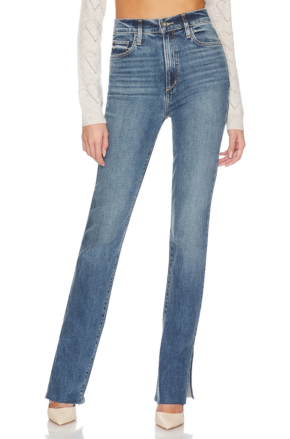 

Джинсы Favorite Daughter Valentina Super High Rise Tower, цвет Medium Indigo