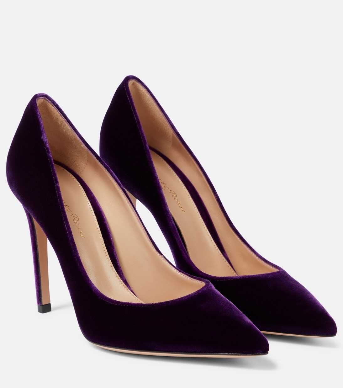 

Бархатные туфли gianvito 105 Gianvito Rossi, фиолетовый