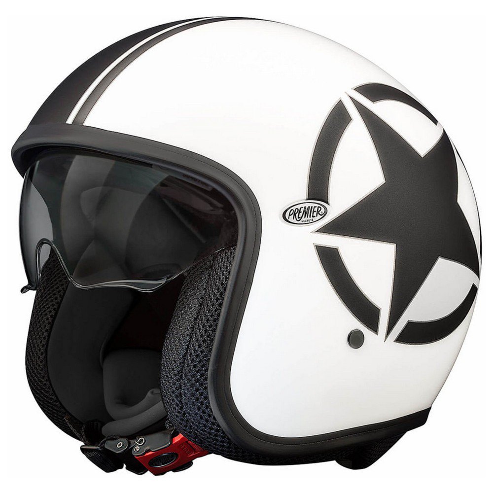 Открытый шлем Premier Helmets Vintage Evo Star 8 BM, белый