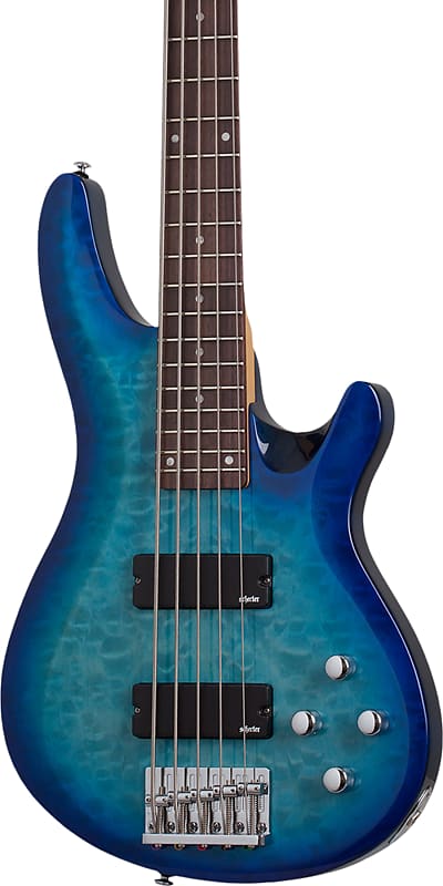 Басс гитара Schecter C-5 Plus 5-String Bass Guitar, Quilted Maple Top, Ocean Blue Burst