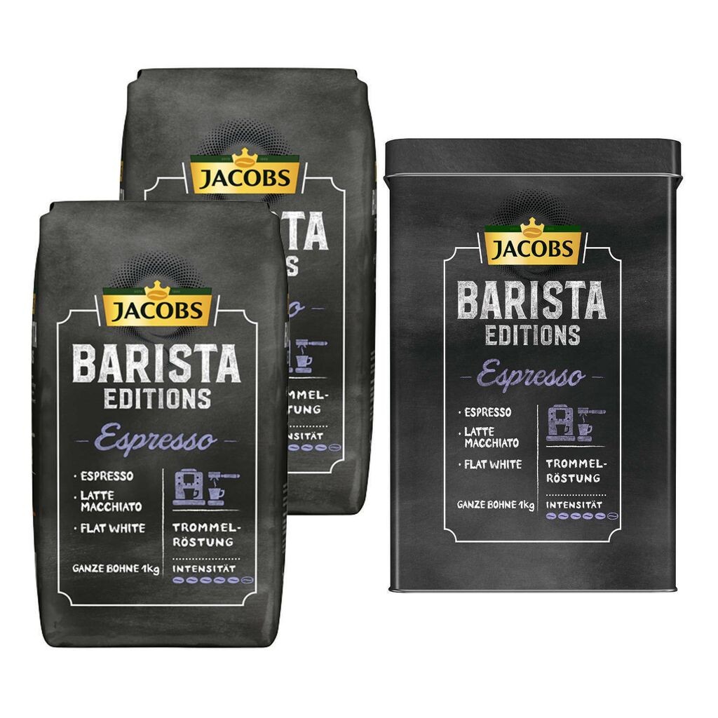 

Кофе JACOBS в зернах Barista Editions Espresso 2x1кг цельные зерна + алюминиевая банка в дизайне Barista