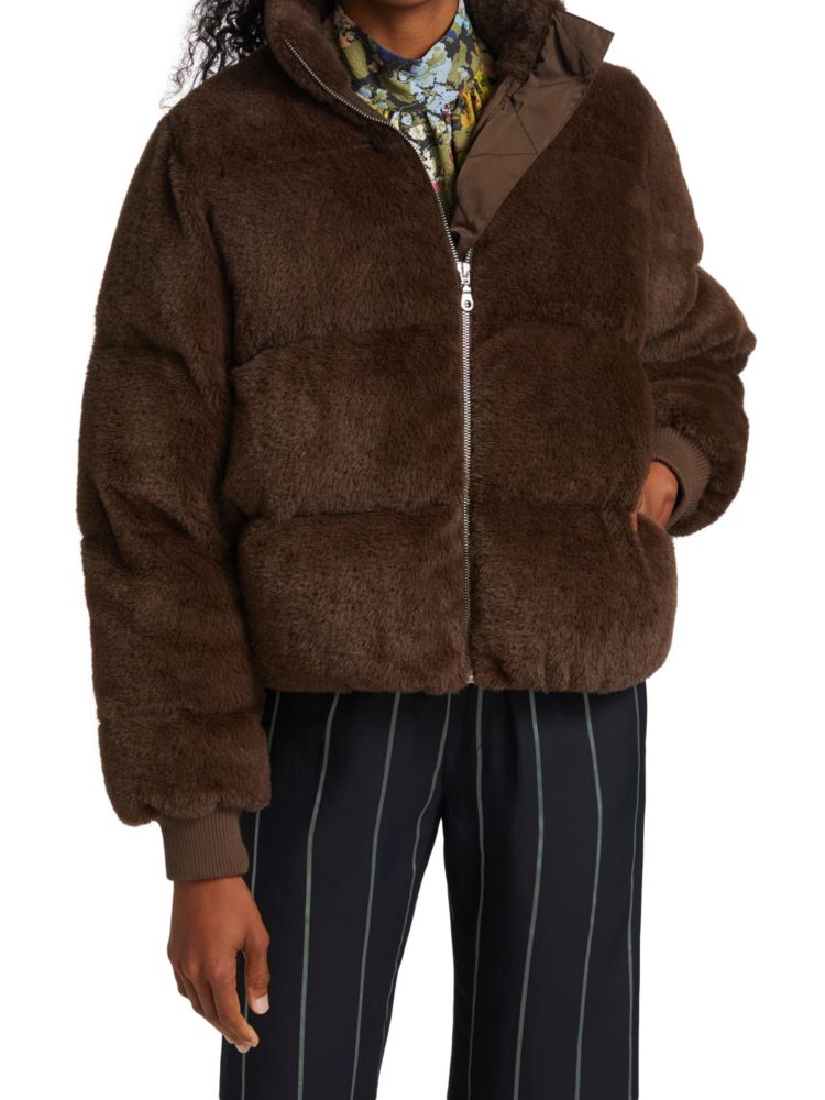 Флисовая куртка-пуховик Aria Stine Goya, коричневый
