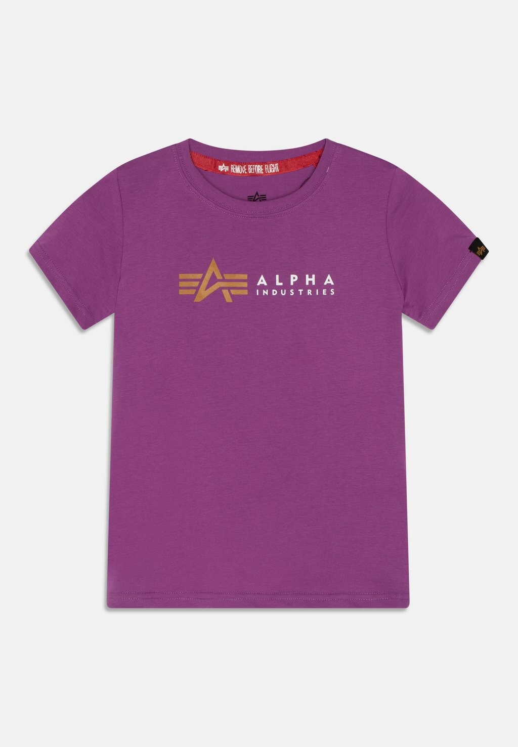 

Футболка с принтом Label Kids Teens Unisex Alpha Industries, цвет dark magenta