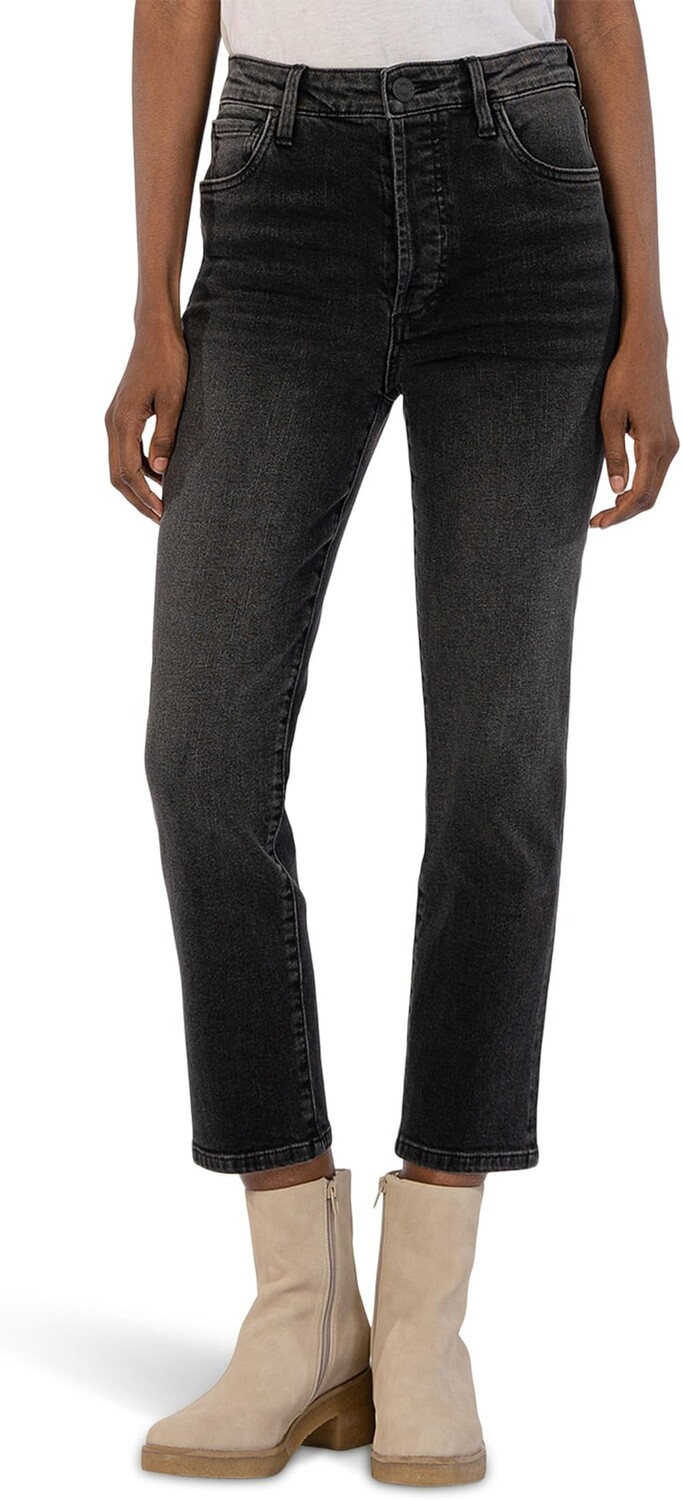 

Джинсы Rosa High-Rise Vintage Crop Straight Hidden Button in Convenient KUT from the Kloth, цвет Convenient