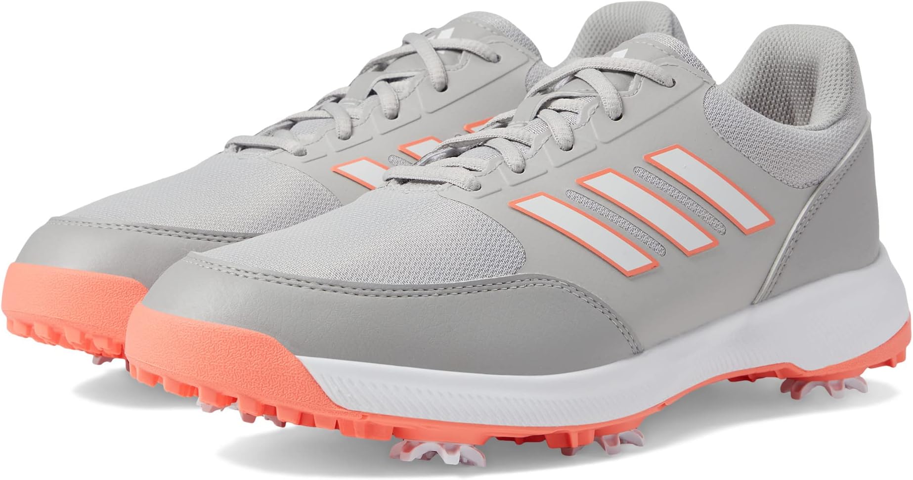 Кроссовки Tech Response 3.0 Golf Shoes adidas, цвет Grey Two/Footwear White/Coral Fusion