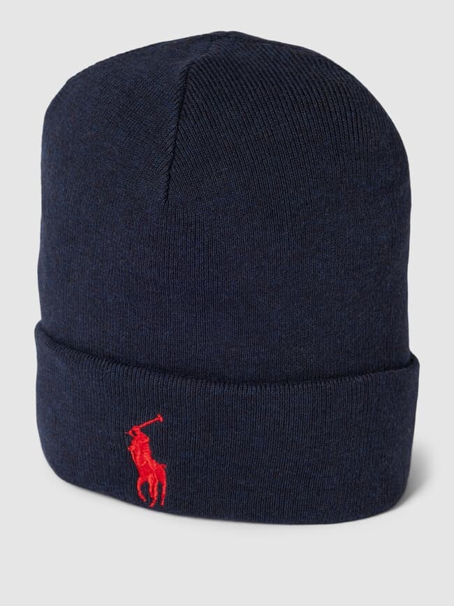

Шапочка из чистого хлопка Polo Ralph Lauren, темно-синий