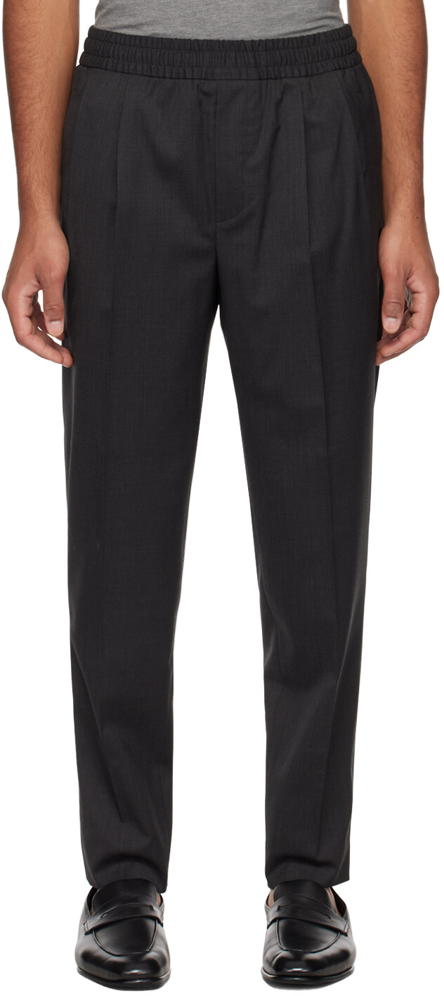 

Серые брюки на кулиске ZEGNA, Серый