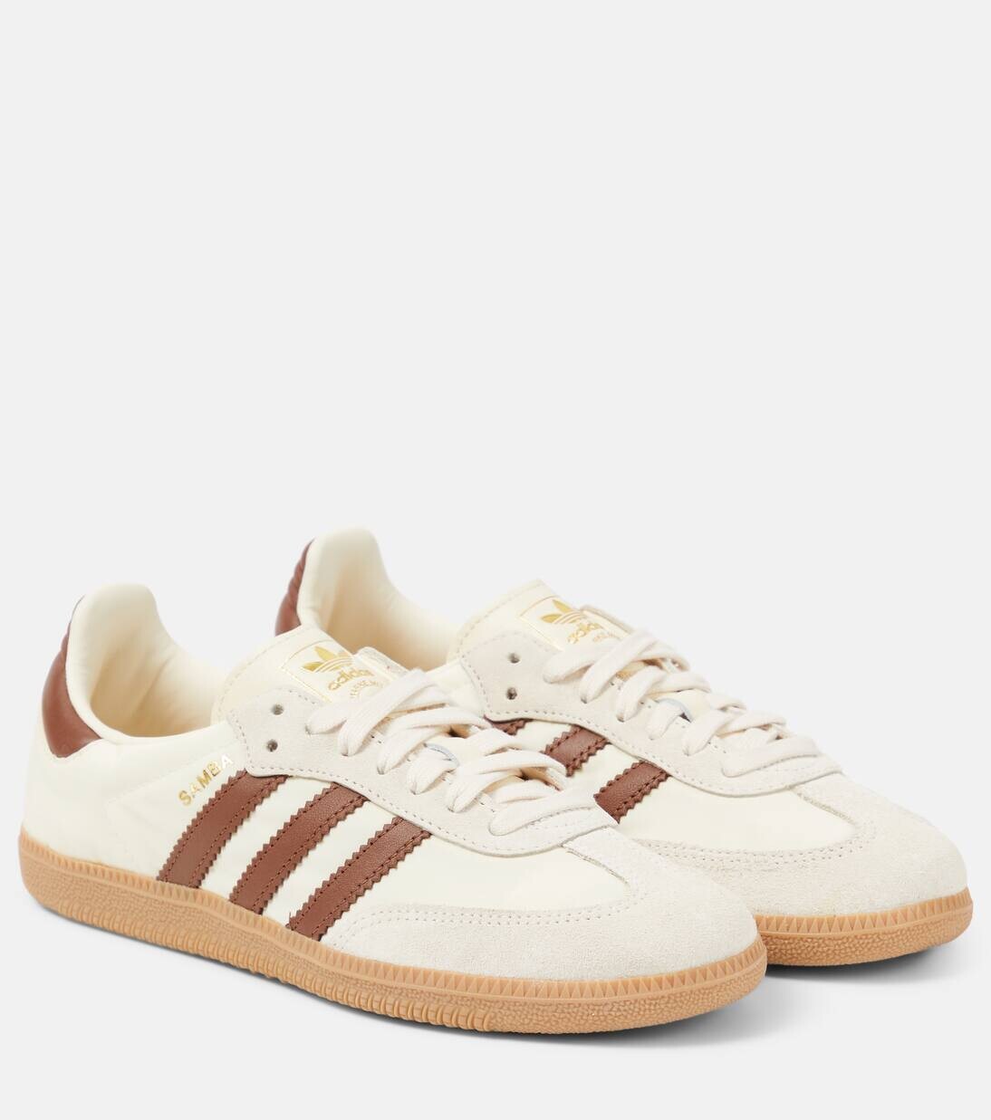 

Кожаные кроссовки Samba OG Adidas, цвет cream white/preloved brown