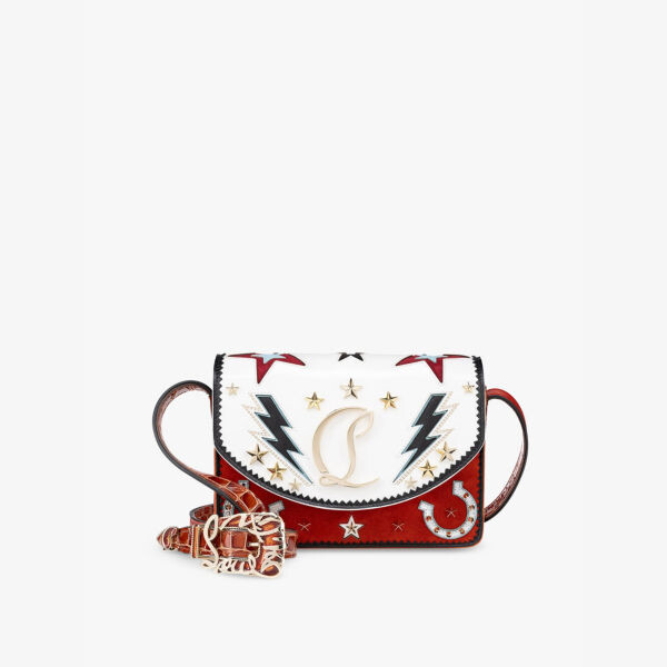 

Loubi54 маленькая кожаная сумка через плечо Christian Louboutin, белый