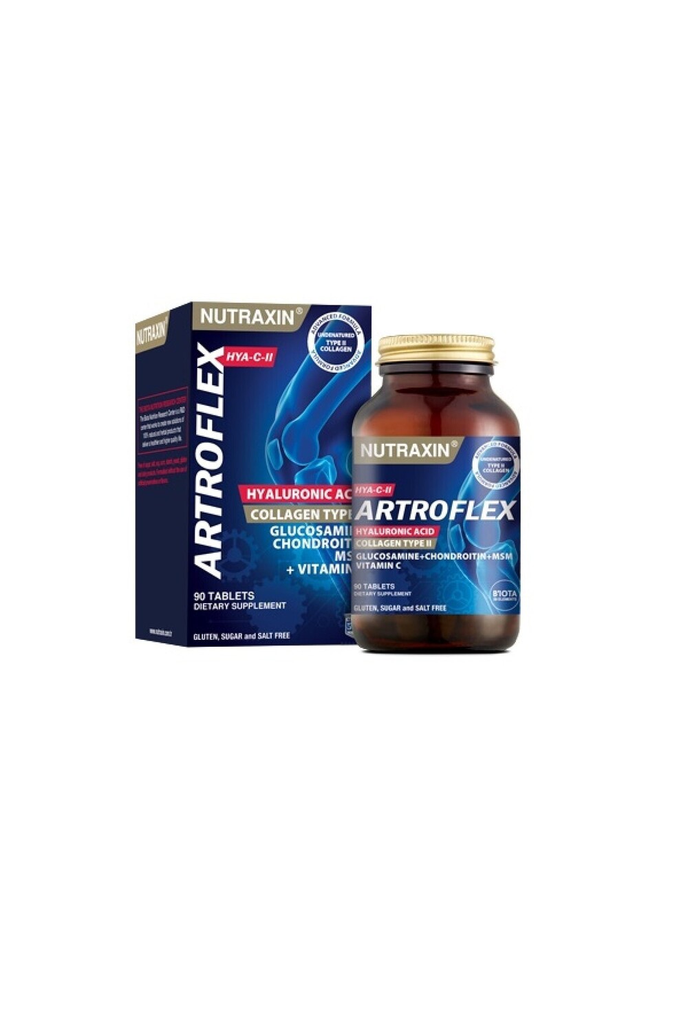 

Nutraxin Серия глюкозамина Artroflex Hya C-II 90 таблеток