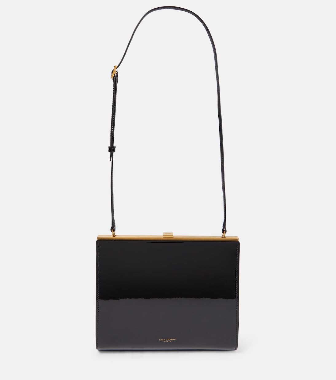 

Сумка на плечо le anne-marie из лакированной кожи Saint Laurent, черный