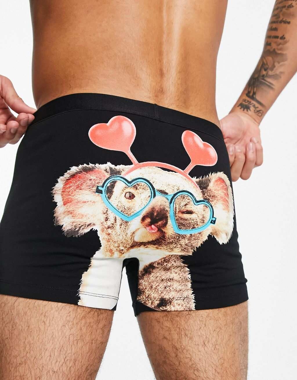 

Короткие плавки-сундуки ASOS DESIGN с принтом «Коала»