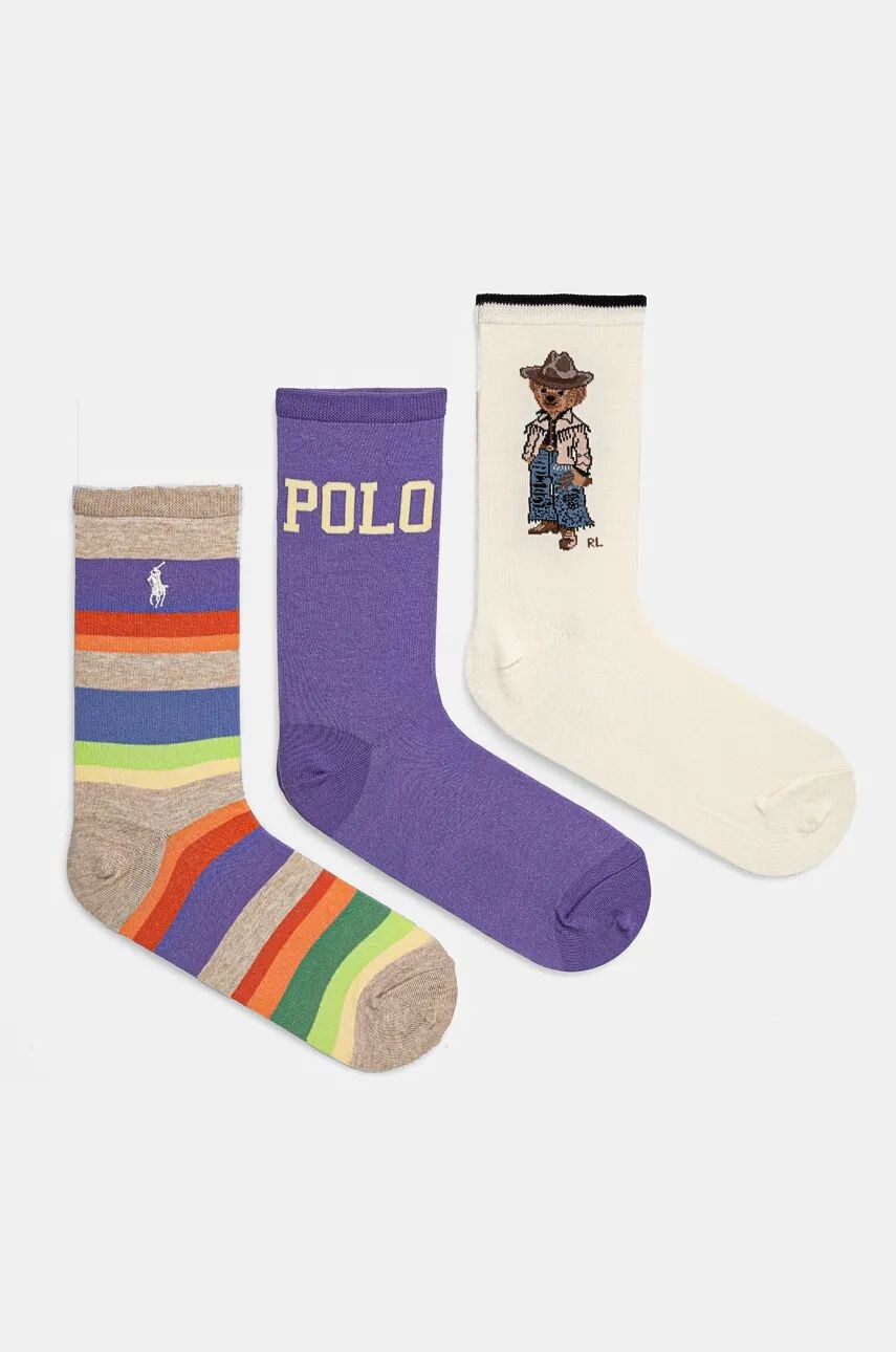 

Носки Polo Ralph Lauren, 3 пары, мультиколор